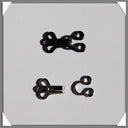 Dress Hooks And Eyes Metal Fastener Fabric - Black, Nickel, Size 0, Size 1, Size 2, Size 3