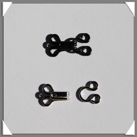 Dress Hooks And Eyes Metal Fastener Fabric - Black, Nickel, Size 0, Size 1, Size 2, Size 3