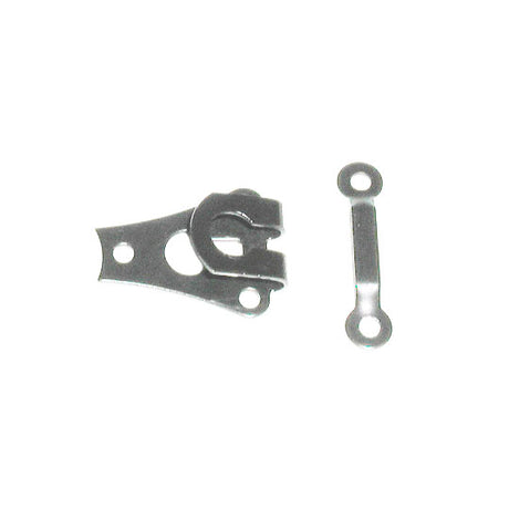 Sew-In Trouser Hooks & Eyes - Black, Nickel