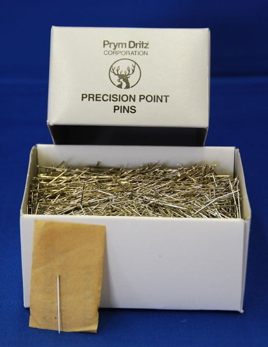Steel Satin Fine Straight Pins #17 - Steel Satin Fine Straight Pins Fabric, 1" Length