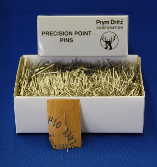 Extra Fine Straight Pins (#21) 1 1/4" Long - Steel Pins