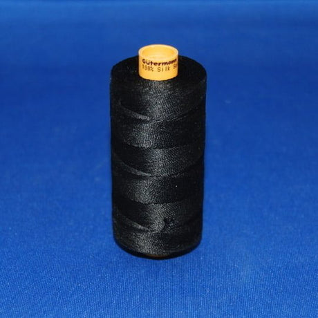 100 Percent Silk Button Hole Thread - Silk Thread, Black, 437 Yards