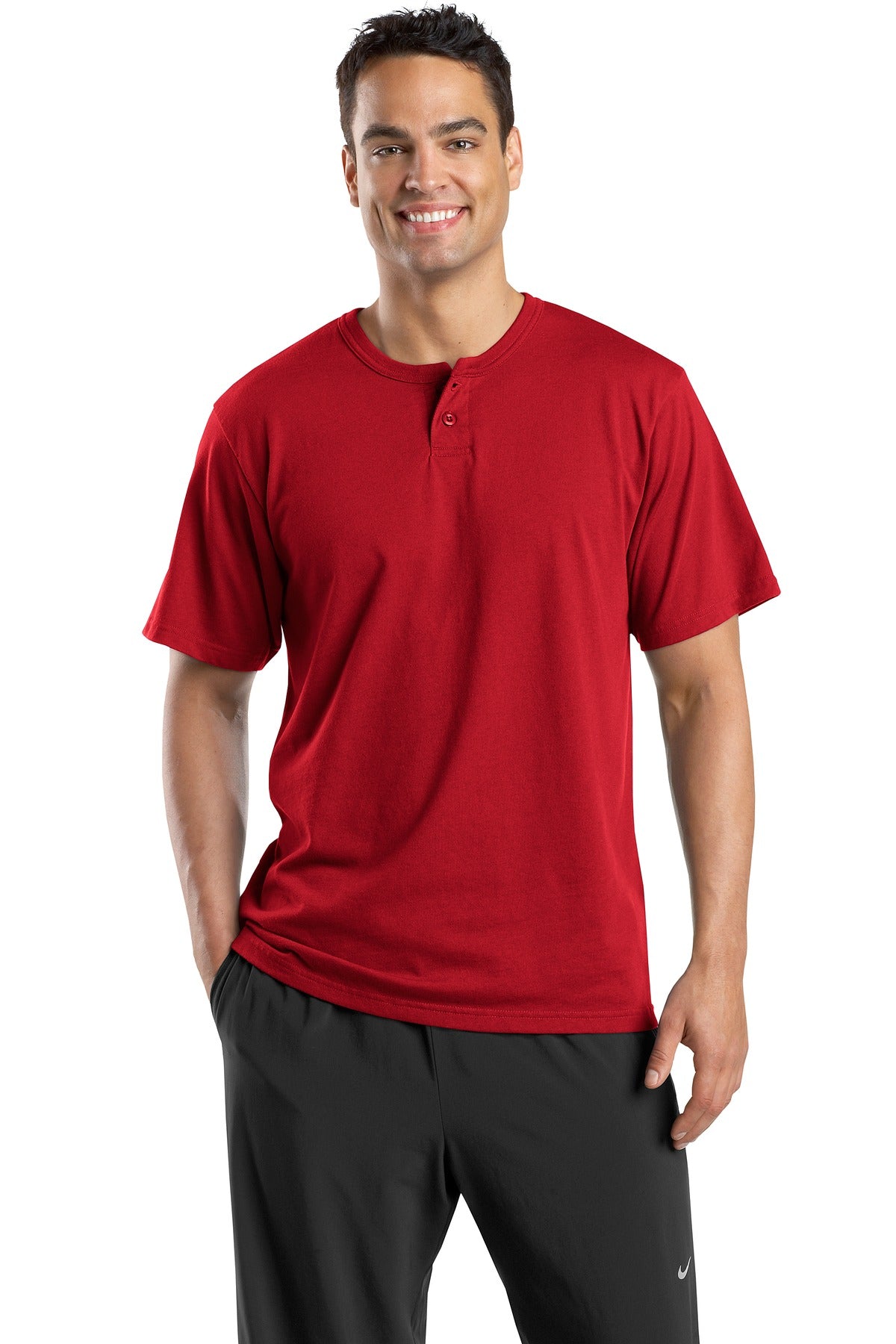 DISCONTINUED Sport-Tek® Short Sleeve Henley