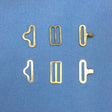 Bow Tie Hook, Eye & Slide Steel Tuxedo Supply - Black, Nickel, 3/4" Width