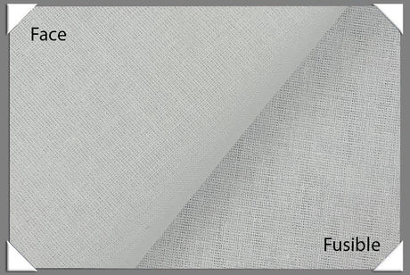 100 Percent Cotton Woven Fusible Interfacing Fabric - White, 60" Wide (1 Yard)