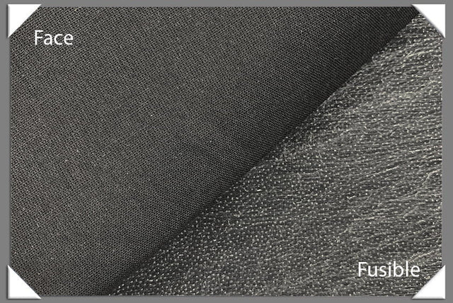100 Percent Cotton Woven Fusible Interfacing Fabric - Black, 60" Width (1 Yard)