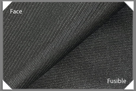 Tricot Fusible Knit Interfacing - Polyester Knit Fabric - Black, White, 60" Width