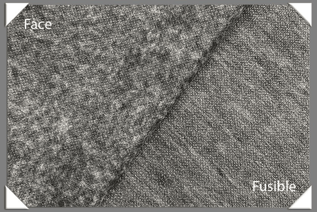 Stiff Medium Weight Fusible Non-Woven Interfacing Fabric - Charcoal, 60" Width