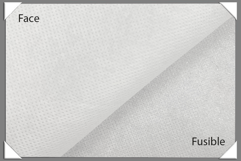 Stiff Medium Weight Fusible Non-Woven Interfacing Fabric - White, 60" Width