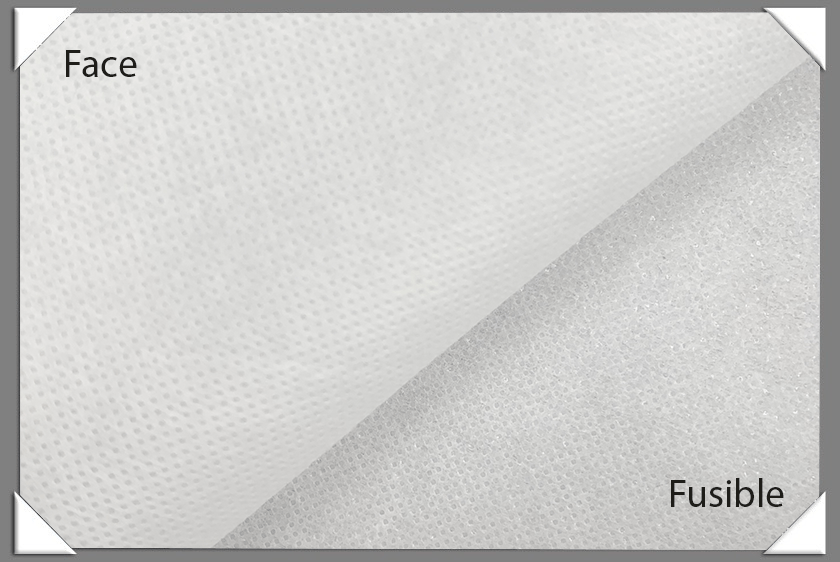 Stiff Medium Weight Fusible Non-Woven Interfacing Fabric - White, 60" Width