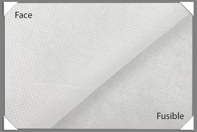 Stiff Medium Weight Fusible Non-Woven Interfacing Fabric - White, 60" Width