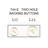 Backing Buttons Button Fabric - Two Hole, L17, L23
