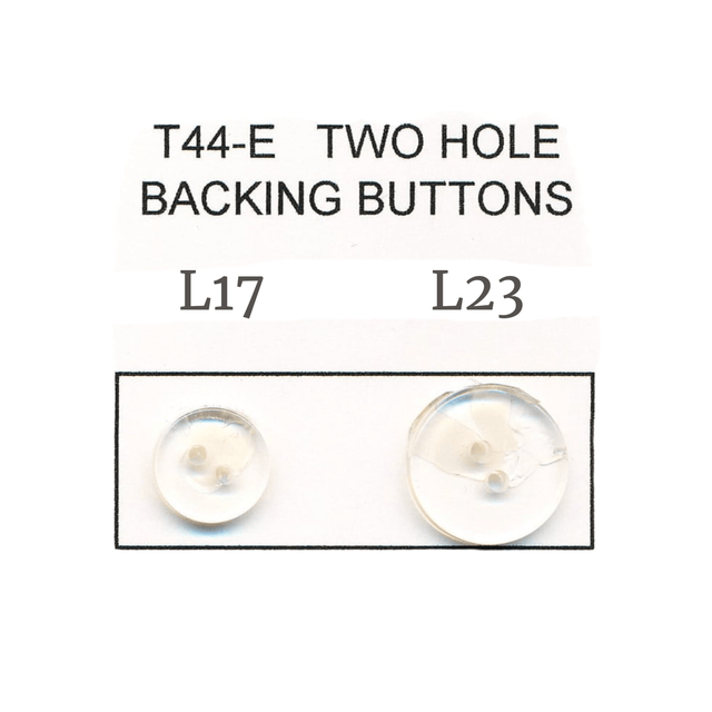 Backing Buttons Button Fabric - Two Hole, L17, L23