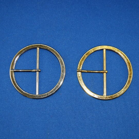 Italian Buckles Nickel Metal Buckles - Nickel, 2 3/4" Diameter (1 Each)