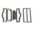 Cummerbund Buckles Fabric - Black, Nickel, 1 1/4" Width