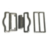 Cummerbund Buckles Fabric - Black, Nickel, 1 1/4" Width