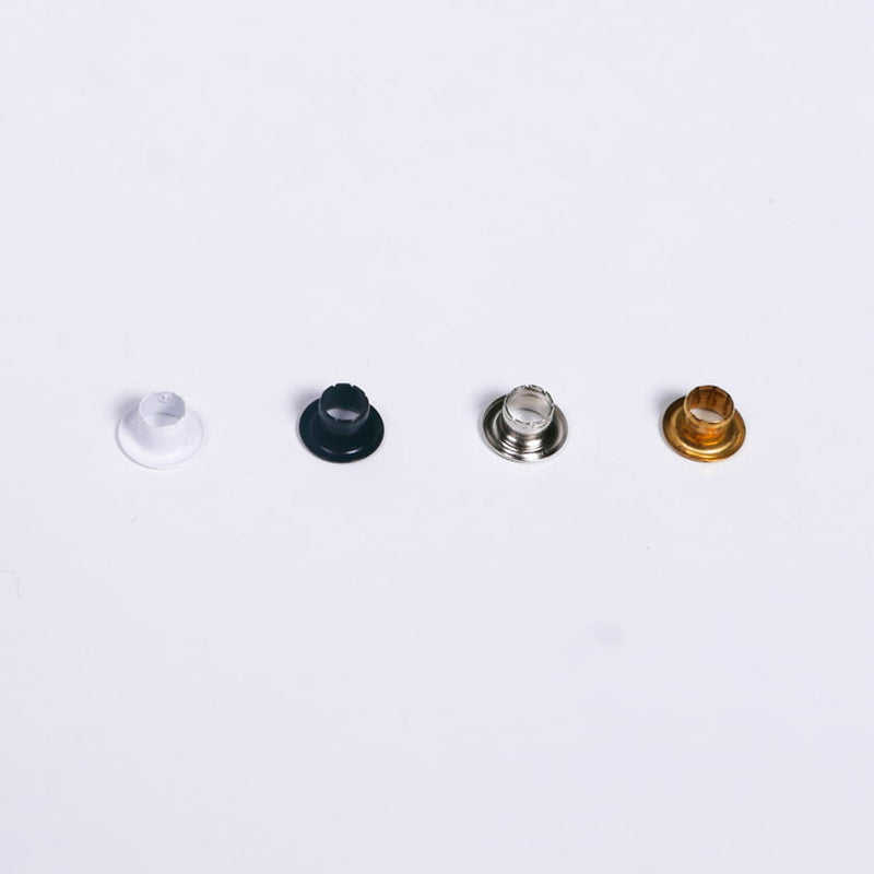 Eyelets Metal Fabric - Black, Brass, Nickel, White, 8Mm