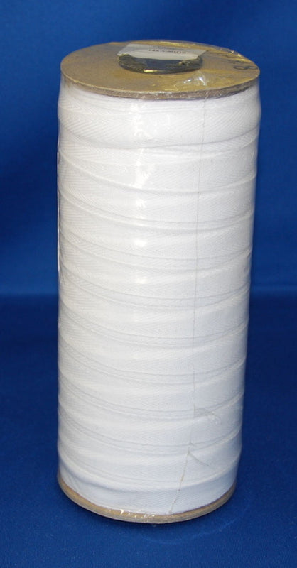 Cotton Twill Tape - White, 1" Width