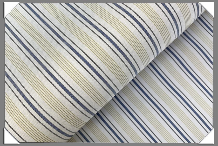 Striped Lining Rayon Blend Fabric - Brown/Dark Brown, Pink/Yellow/Green, White/Blue/Gold, White/Grey/Yellow, White/Yellow/Blue, 57/60" Width