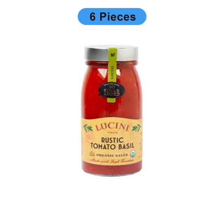 LUCINI ORGANIC PASTA SAUCE RUSTIC TOMATO BASIL 25.5 OZ JAR