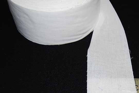 Cotton Fusible Sleeve Interfacing - Cotton Interfacing Fabric - Black, White, 3" Wide