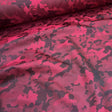 Red Camo Lining Rayon Blend Fabric - Red Camo Print