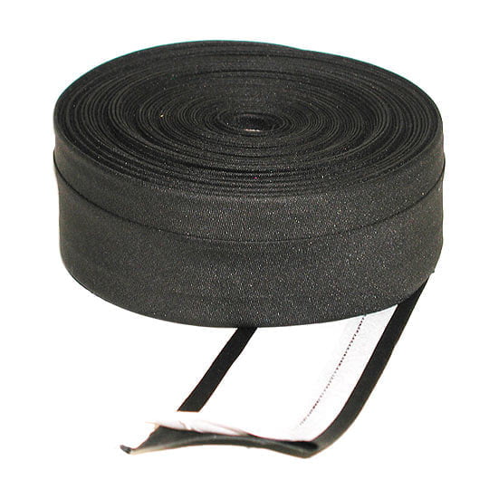 Ready Made Waistband With Banroll Reinforced Fabric - Black, 3" Width