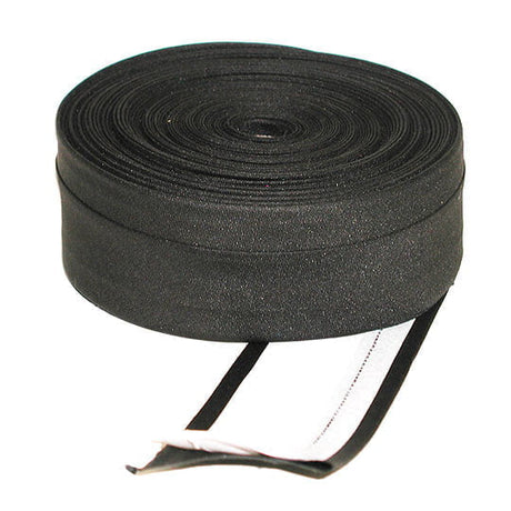 Ready Made Waistband With Banroll Reinforced Fabric - Black, 3" Width