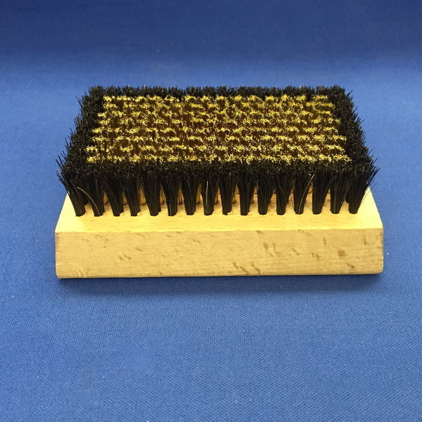 Nap & Lint Brush Brass Fabric - Fine Brass Wire, Horse Hair Bristles