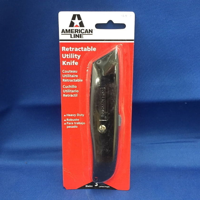 Heavy Duty Utility Knife - Die Cast Retractable Lockable Knife