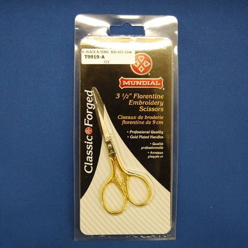 Mundial Embroidery Scissors - Curved Blade, 3 1/2"