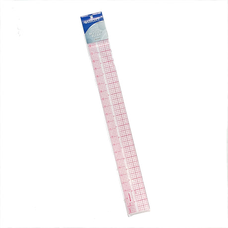 Inch/Pica/Agate Scale Beveled Ruler - Metal Ruler (1 Piece)