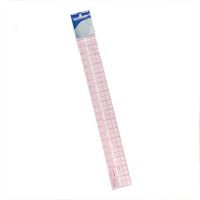Inch/Pica/Agate Scale Beveled Ruler - Metal Ruler (1 Piece)