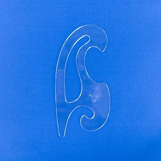 French Curve 6" Fabric - With Inking Edge