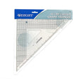 45º/90º 10" Graph Triangle - Stainless Steel Cutting Edge, Graph Feature, Beveled Edge