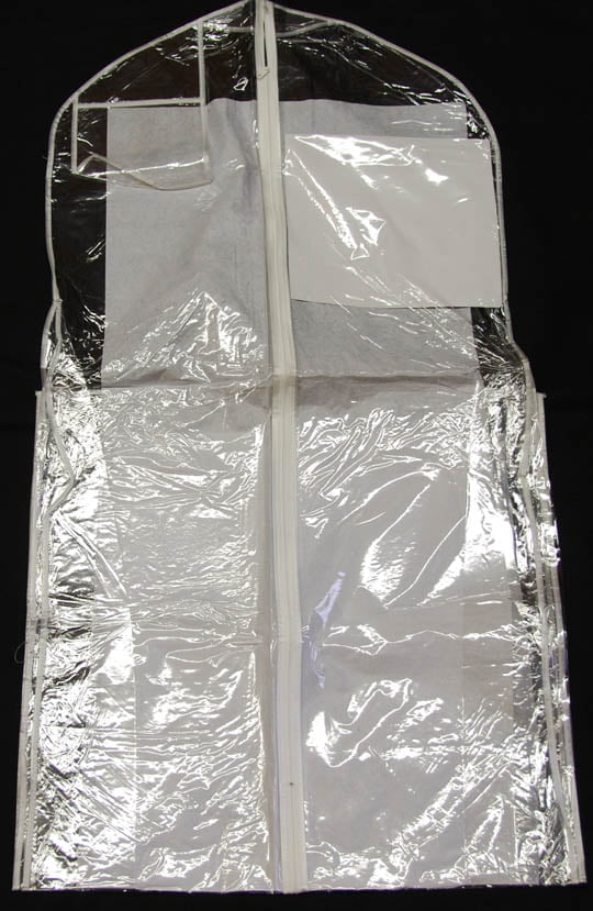 Zippered Garment Bags Clear Fabric - 72" Long, Clear (Dozen 12 Units)