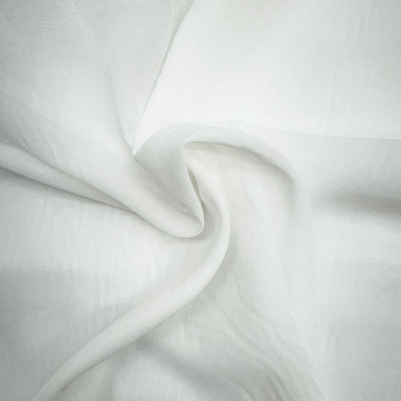 Talia Sheer Polyester Fabric - White Solid Sheer, 126" Width