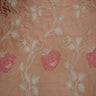Tamil Floral Embroidered Silk Fabric - Bronze, Champagne, Cream, Khaki, Rose, Sandlwood, Turquoise, Wheat, 54" Width (1 Yard)