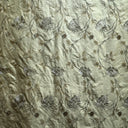 Tamil Floral Embroidered Silk Fabric - Bronze, Champagne, Cream, Khaki, Rose, Sandlwood, Turquoise, Wheat, 54" Width (1 Yard)