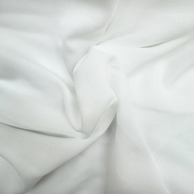 Tate Sheer Polyester Fabric - White Solid Sheer, 126" Width (1 Yard)