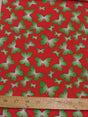 Butterflies Red Cotton Polyester Fabric by the Yard