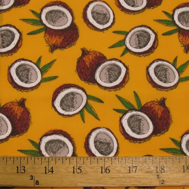 Big Z Fabric Coconut Canary Yellow Cotton Polyester Fabric