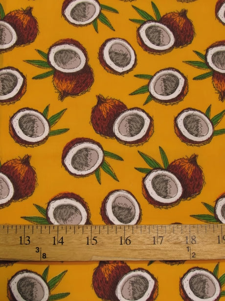 Big Z Fabric Coconut Canary Yellow Cotton Polyester Fabric