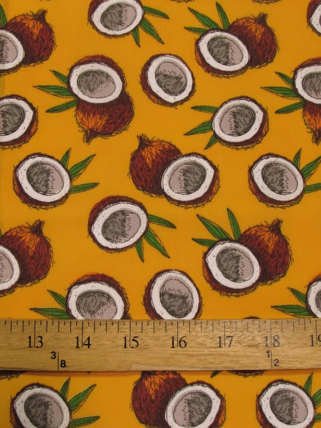 Big Z Fabric Coconut Canary Yellow Cotton Polyester Fabric