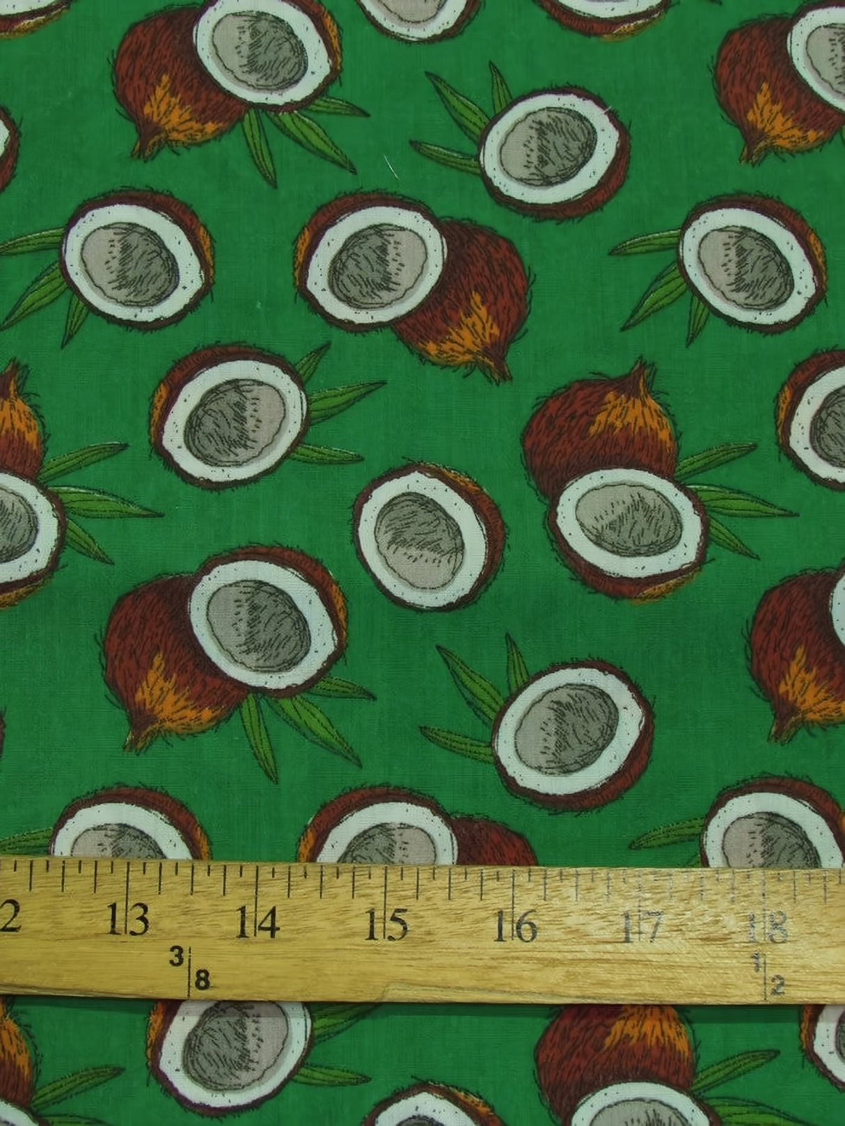 Coconut Green Cotton Polyester Fabric by the Yard