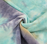 French Terry TD1002 Polyester Rayon Spandex Fabric - Turquoise, Indigo, Sand, 58/60" Width