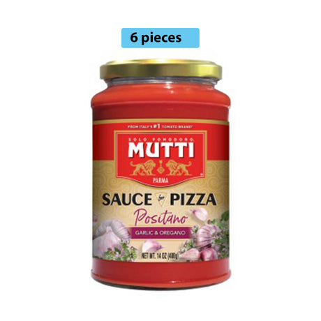 MUTTI GARLIC & OREGANO POSITANO PIZZA SAUCE 14 OZ JAR