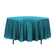 108″ Teal Crinkle Crushed Taffeta Round Tablecloth