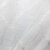 Teresa Fabric Sheer Polyester Fabric - Diamond Metallic Embroidered, 118" Width (1 Yard)