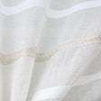Tess Polyester Fabric - Embroidered Stripe Sheer, Natural, 110" Width (1 Yard)